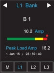 Amperage & Peak Load Amp - Meter Screen - 3-Phase PDU