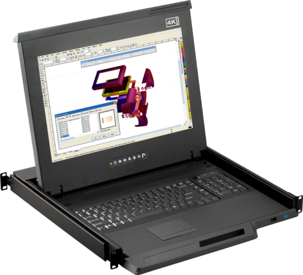 K117 - 1U 17" 4K LED-backlit LCD Console Drawer