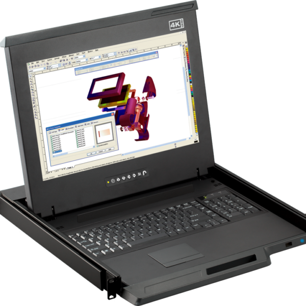 K117 - 1U 17" 4K LED-backlit LCD Console Drawer