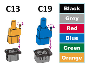 Lockable Color Power Cords & Outlets - InfraPower PDU