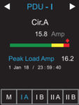 Amperage & Peak Load Amp - PDU 1, Circuit A PDU Meter Screen - 1-Phase Dual Feed Intelligent PDU