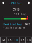 Amperage & Peak Load Amp - PDU 1, Circuit B Meter Screen - 1-Phase Dual Feed Intelligent PDU