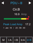 Amperage & Peak Load Amp - PDU 2, Circuit B Meter Screen - 1-Phase Dual Feed Intelligent PDU