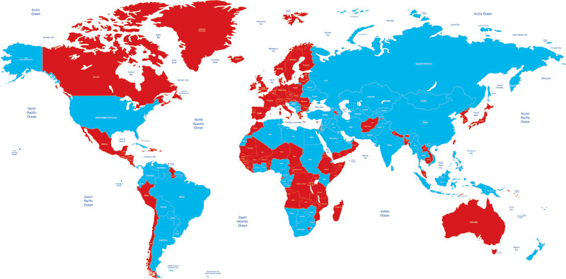 TAA Compliant Countries Map