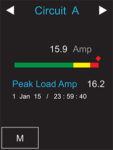 Amperage & Peak Load Amp - Meter Screen - 1-Phase PDU