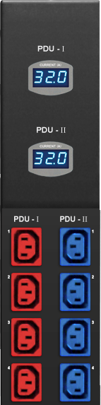 InfraPower Dual-Feed Metered MD PDU Local Current Measurement