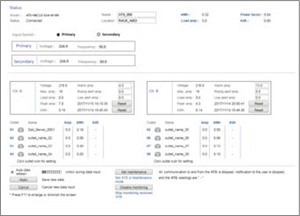 Dual Circuit ATS Management Screen