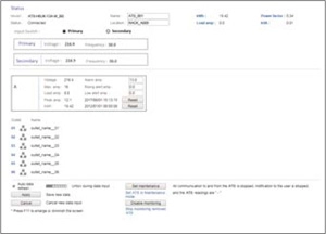 Single Circuit ATS Management Screen