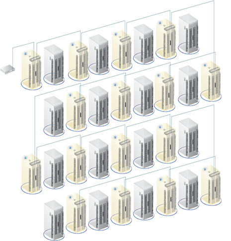 InfraGuard One Box Two Racks Diagram