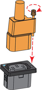 Lockable IEC Cord - C13