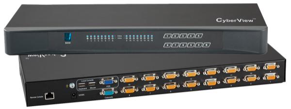 CV-1602 - 16 Port VGA KVM Switch - 1 Local + 1 Extended Remote Users