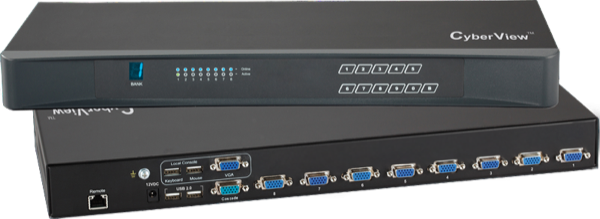 CV-802H - 8 Port VGA USB Hub KVM Switch - 1 Local + 1 Extended Remote Users