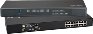 MU-1602 - 16 Port Matrix Cat6 KVM Switch - 1 Local + 1 Extended Remote Users