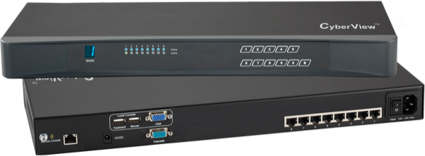 U-802 - 8 Port Combo Cat6 KVM Switch - 1 Local + 1 Extended Remote Users