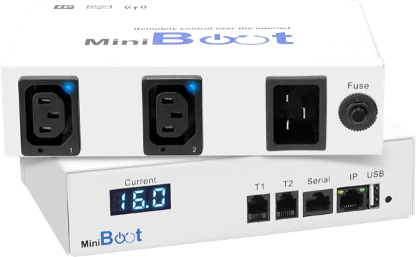 MiniBoot-2C13-10A-230V - Remote Power - 230V - 10A - C13 x 2 Outlets - C20 x 1 Inlet