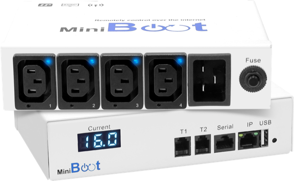 MiniBoot-4C13-10A-230V - Remote Power - 230V - 10A - C13 x 4 Outlets - C20 x 1 Inlet