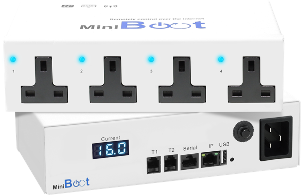 MiniBoot-4UK-10A - Remote Power - 230V - 10A - UK x 4 Outlets - C20 x 1 Inlet