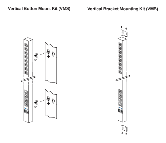 InfraPower PDU VMS & VMB - Vertical Rack Mount Kit